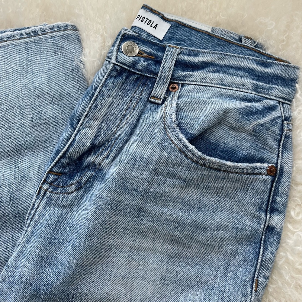 Pistola High Rise Straight Leg Jeans Size 24
